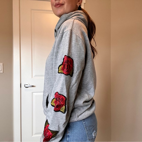 Criminal Damage Rose Hoodie - Picture 4 of 11